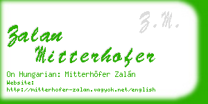 zalan mitterhofer business card