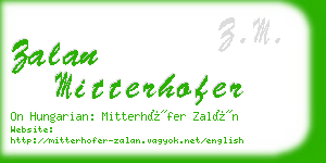 zalan mitterhofer business card
